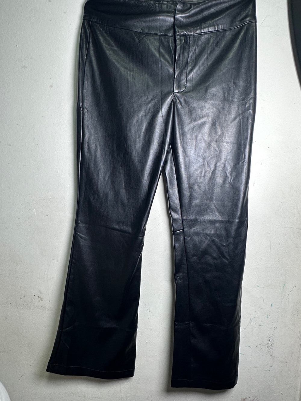 Lulu's Black Faux Leather Wide Leg Pants
